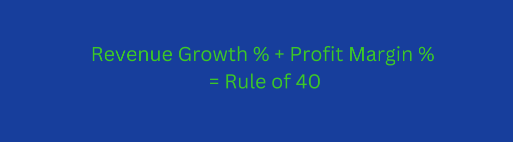 SaaS rule of 40 formula