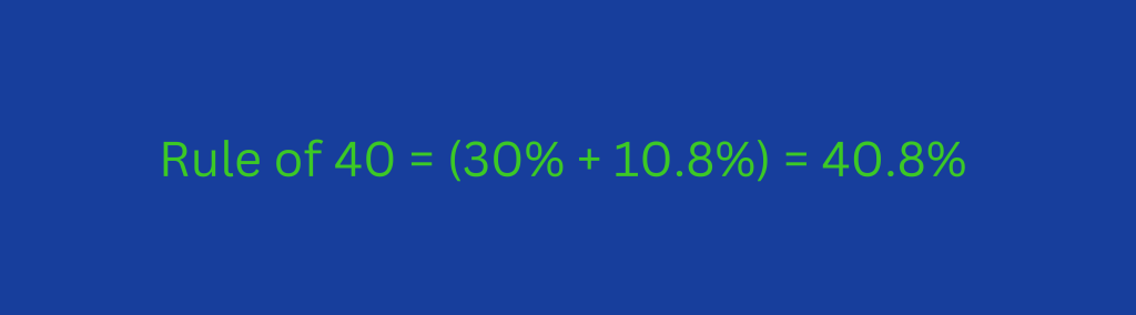 rule of 40 calculation formula example