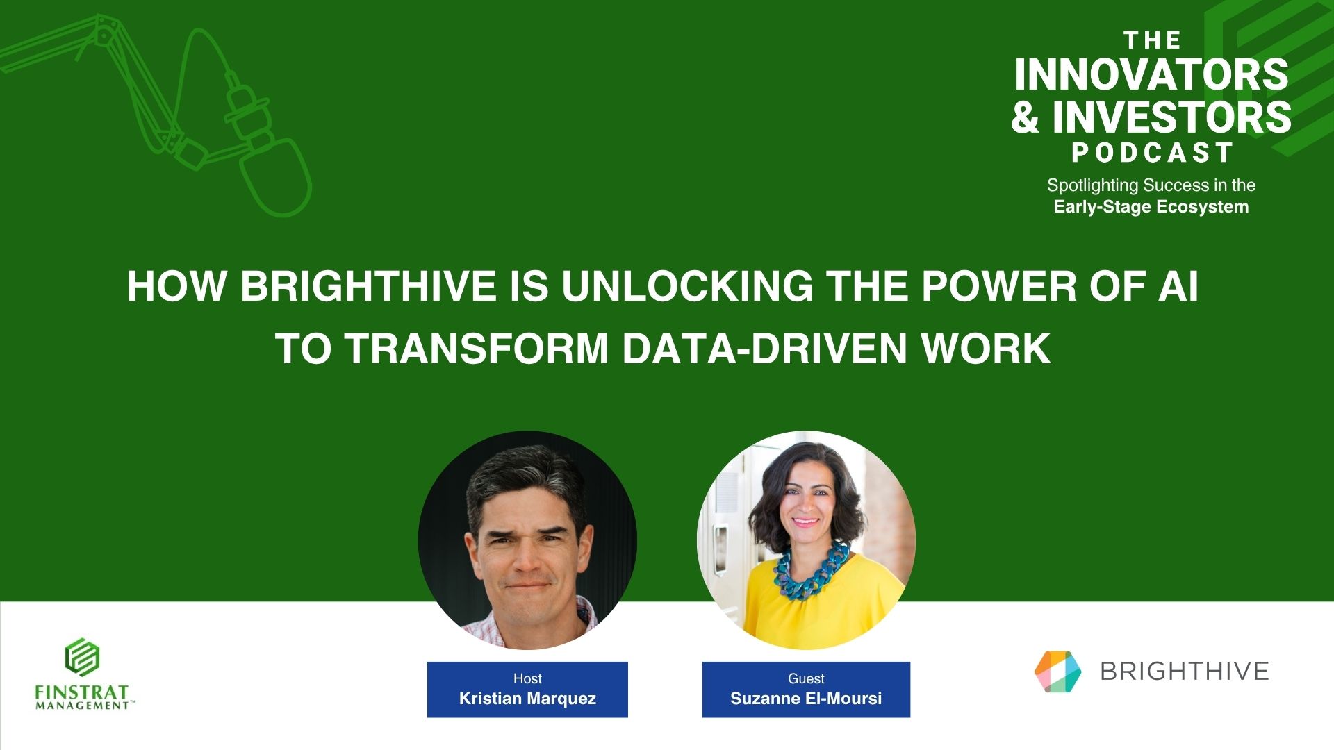 Brighthive's Suzanne El-Moursi on the Innovators & Investors Podcast Cover