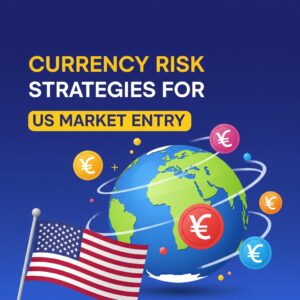 This graphic illustrates currency risk for US market entry.
