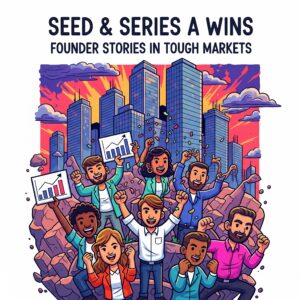 Image depicting founders celebrating hard-won victories.